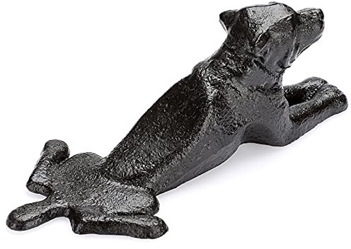 Sumnacon Cast Iron Cute Dog Door Stop - Heavy Duty Rustic Door Stopper Avoid Drilling Hole, Vintage Metal Door Wedge on Floor Surface for Home Office Commercial Industrial