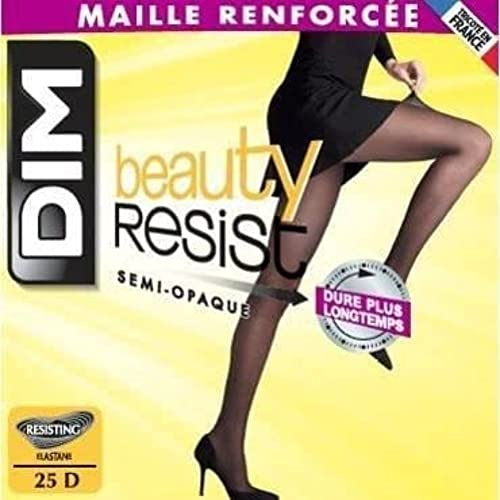 DIM Collant Femme Beauty Resist Semi Opaque x2, Noir, XL
