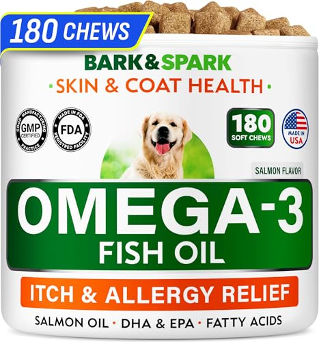 Omega 3 for Dogs & Cats - Fish Oil, Skin&Coat Health, Itch&Allergy Support