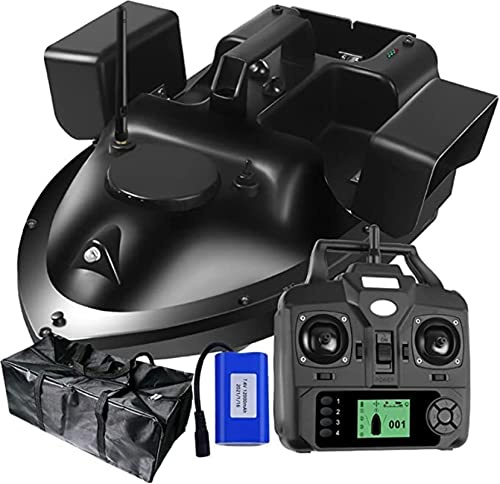 CTLNEON Bateau d'appât de pêche GPS RC Double Moteur 2 kg Retour d'alimentation Automatique Télécommande 500 m de Distance Pêche au nid (12000MAH)