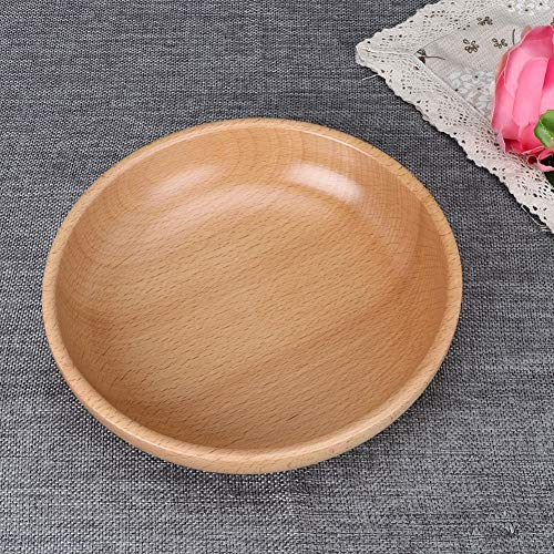 Fuente de Madera para Servir, Plato de Madera de 20 Cm para Comida y fruta.