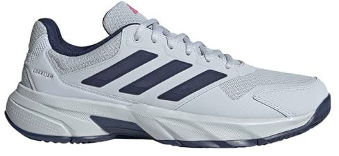 adidas Courtjam Control 3 Tennis Shoes Tennisschuhe, Halo Blue/Dark Blue/Team Shock pink 2, 42 EU