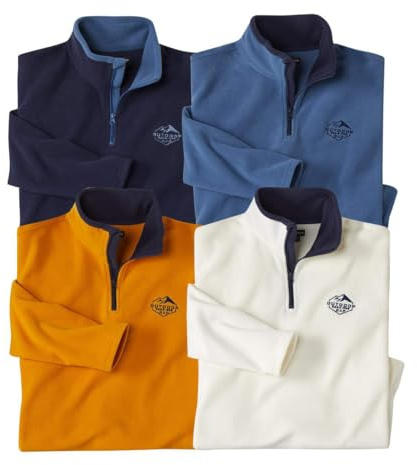 ATLAS FOR MEN - Lote de 4 jerséis de Microfibra Expedition - XXL