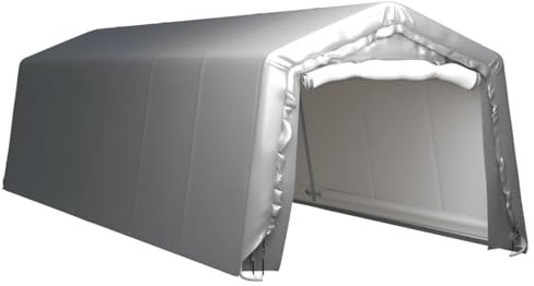 heybb Tenda Capannone 300x900 cm Grigio Acciaio,Tendone Garage,Costruzione Stabile in Acciaio Garage per Bicicletta