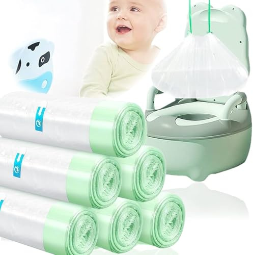Borsa per Vasino da Viaggio Portatili,120pcs Sacchetti Per Vasino Da Viaggio,Portable Travel Potty Chair Liners,Disposable Baby Potty Bags,Borsa Universale,Per Bambini Toddlers Adulti