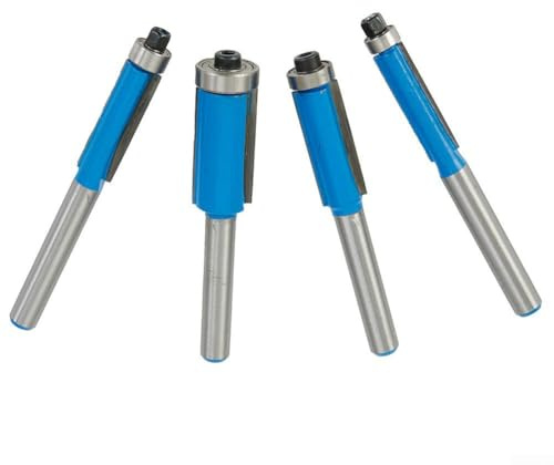 Router Bit for Wood Edge Finishing, Compact Flush Trim Cutter with Ball Bearing for Precise Cuts (3 )