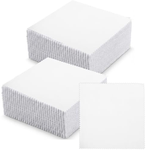 42 Pack 5 Inch Cotton Fabric Squares, Solids White Charm Pack Precut Fabric Squares for Quilting