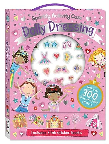 Dolly Dressing Books in Sparkly Activity Case | Sticker Books Dolly Dressing | Sticker Dolly Books | Fashion Designer | Ballerina Sticker Book