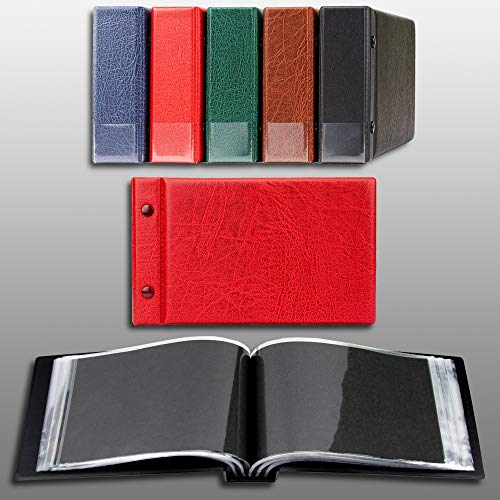 Prophila Kobra piccolo album per 100 cartoline e lettere fino a 190 x 125 mm, rosso