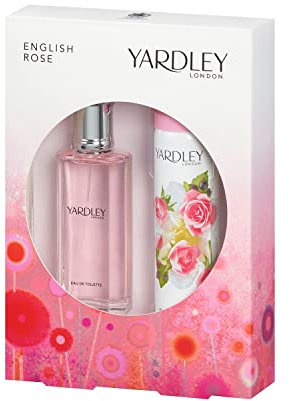 Yardley London English Rose Eau de Toilette 50ml and Body Spray 75ml Set Pack of 2