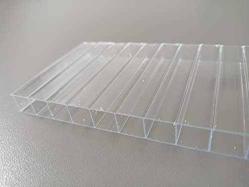 Stegplatten Ersatzplatten für Gewächshaus 10 mm klar farblos UV-geschützt (L x B = 1400 x 705 mm)