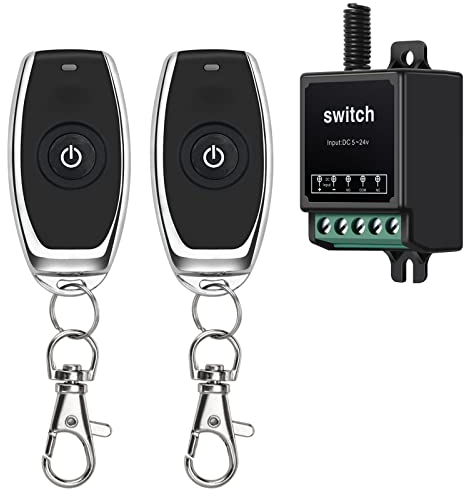 ZHOFONET Funkschalter mit Fernbedienung,DC 12V 1 Kanal Universal Schaltrelais funkschalter,433 MHz 10A Universal Wireless Relais Modul,100m Langstreckenschalter