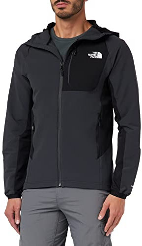 The North Face NF0A7ZF5TLY M AO Softshell Hoodie Maglia Lunga Uomo Asphalt Grey-Black-Black Taglia S
