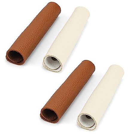 Handtaschengriffe, PARFCO 4 Stück Geldbörse Griffhülle Wraps, Griffschutz Sattel mit Schließe Weicher für Einkaufstasche Reisetasche Koffer Tragetasche