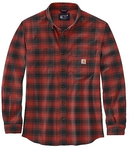 Carhartt Plaid Flannel Relaxed Fit Shirt, Farbe:rot, Größe:XXL