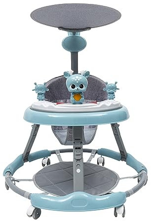 Lauflernhilfe für Babys, mit Schiebestange, mit Musikspielstation, rutschfest, Lauflernhilfe für Babys, Blau