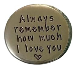Heartbeat Pocket Pebbles Antique Silver Coin, Kindness Coins Used to Communicate Love (Always Remember How Much I Love You)