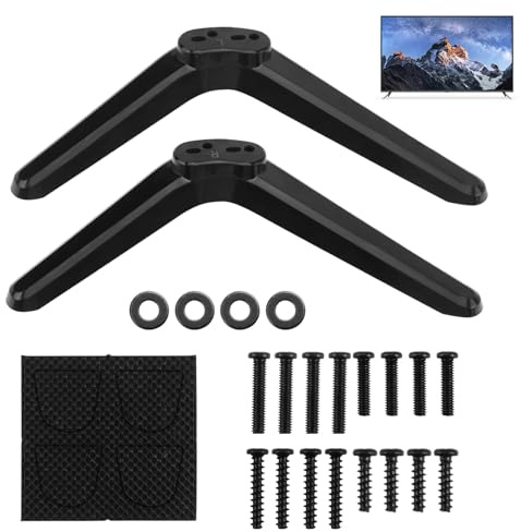 TV Stand Base Pedestal Feet for TCL Universal TV Stand Legs with Screws & Pad for LG Samsung Roku Hisense Sharp Replacement Legs 32in/40in/49in/50in/55in Non-Slip Desk Mount Easy to Install