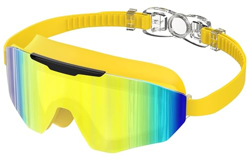Ambienden Gafas Natación Adultos, Montura Grande, Antivaho UV, Lentes HD | Montura Grande, Lentes HD, Tecnología Antivaho, Protección UV, Sello Silicona