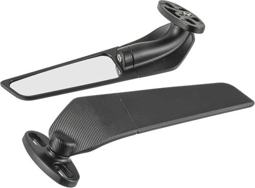 CDDCWZ Specchietti per moto, confezione da 2, specchietti per estremità manubrio girevoli a 360°, specchietti per ciclomotori e scooter, compatibili con la maggior parte delle moto(nero)