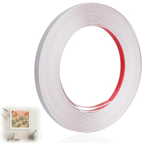 prydnadslister självhäftande vit 1 cm x 7 m PVC dekorativ trim