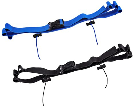 Arecobticy 2 cinturones elásticos de ciclismo con 6 anillos, cintura ajustable, accesorios de carrera, cinturón para correr
