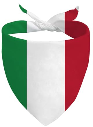 Hundhalsduk italiensk flagga triangulär halsduk justerbar hundhalsduk tvättbar hund triangel halsduk för katter fester födelsedagar