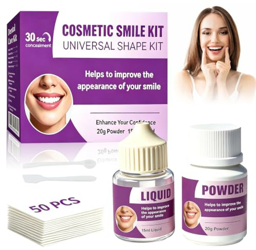 Pegamento Dental, Cemento Dental, Kit de Reparación Dental Temporal