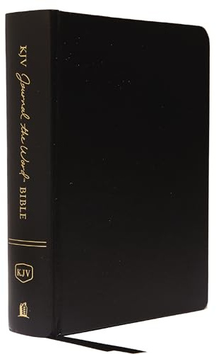 KJV Journal the Word Bible, Reflect, Journal or Create Art Next to Your Favorite Verses (Black Hardcover, Red Letter, Comfort Print: King James Version Holy Bible)