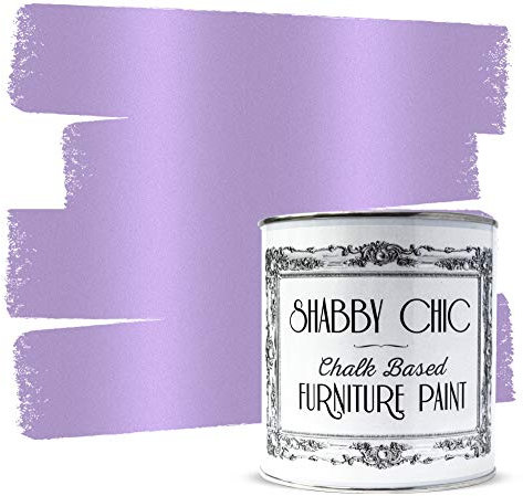 Shabby Chic Chalk Based Furniture Paint, Metallic Purple - 1 L | Distressed Matt Finish for Furniture, Home Decor or DIY Projects | Interior & Exterior | Non-Sand, Suitable for Wood, Plastic & Metal
