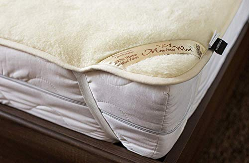 Naturhaar doppel Unterbett 100% Merino Wolle unterbett 140 x 200 cm Kaschmir Schurwolle Matratzenauflage Elegance Light Neuseeland
