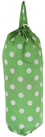 Polka Dot Tasche Tidy Kunststoff Tasche Aufbewahrung Green with White Spot