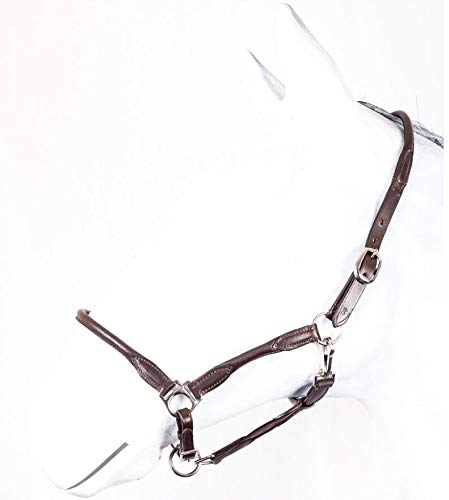 RL24 HKM by Reiterladen24 - Halfter Leder rundgenäht BASICLINE braun Warmblut