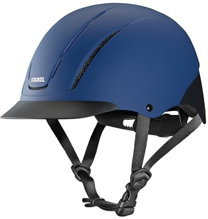 Troxel Spirit Full Coverage Horse Riding Helmet, Low-Profile Adjustable Design, Safety Horseback Riding Gear, Medium (7 - 7-3/8), Navy Duratec
