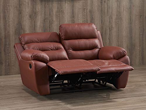 Mapo Möbel Voll-Leder Fernsehsofa Relaxsofa 2-Sitzer 5131-2-206