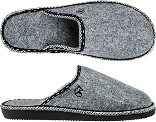 ESTRO Chaussons Homme Hiver Chaud - Pantoufles en Feutre Homme Pantoufles Hiver Chaud Chaussons Hommes F14