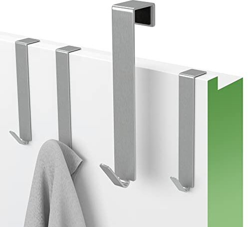 MDCASA Premium Türhaken I Türhaken zum Einhängen inkl. Filzpad I 4 hochwertige & stabile Haken zum Einhängen für alle gängigen Türen
