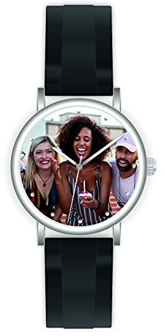 Memories Personligt armbandsur med ditt foto mode Ø 40 mm fotogåva fotogåva för vänner och familj Made-in-Germany