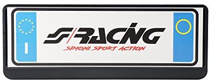 Simoni Racing PTX/AN Portatarga Universale Anteriore, Supporto Targa Auto Standard EU - Piastra per Targhe Auto, Nero