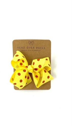 Room on the Broom Inspired Witches Yellow and Red Spot Hair Bow Clip