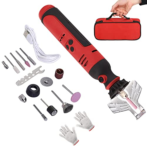 Afilador de motosierras eléctricas, inalámbrico USB, afilador de cadena de motosierra, mini lijadora de cadena, para lijar cadenas, pulir jade de madera