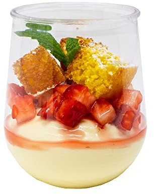CMJJ 30-Pack 5 oz Stemless Mini Plastic Wine Glasses - Perfect for Individual Wine Servings, Parties, and Events