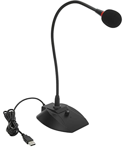 USB-mikrofon, Bordsmonterad Trådad Röstkondensatormikrofon med Popfilter, Dator-PC-mikrofon för Onlineklass Live