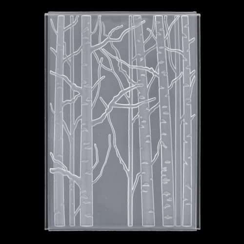 3D Tree Embossing Folders, 6.42x4.53in Branches Embossed Template Embossing Plates Elaborate Textured Embossing Stencils for Scrapbook Card Making & Other Paper Crafts