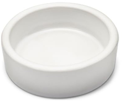 LuckyOpt Gamelle anti-évasion en céramique pour petits animaux pour lézard, grenouille, serpent, tortue, gecko, hamster, pour nourriture anti-vivant, bol d'eau pour reptiles (L)