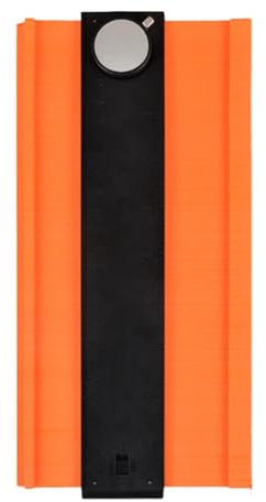 Folpus Plantilla de calibre de contorno Mosaico de baldosas de soldadura multifuncional Medida de carpintería con regalos de cumpleaños de la regla de, 10 Inch