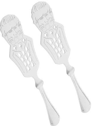 UTHCLO 2piezas Cucharas De Ajenjo De Acero Inoxidable Utensilios De Bar Multifuncionales Diseño Elegante Filtro De Hielo y Ajenjo Para Uso Doméstico y Profesional