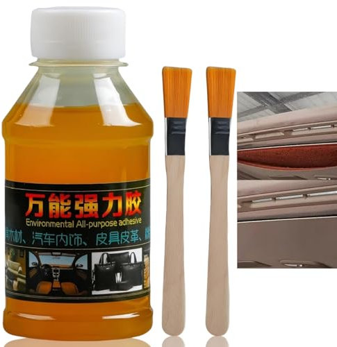 Colla di riparazione per headliner da 100 ml con pennello, adesivo per headliner, colla forte per tutto, forte adesivo per tessuto, adesivo per tappezzeria/liquido ive, riparazione della fodera del