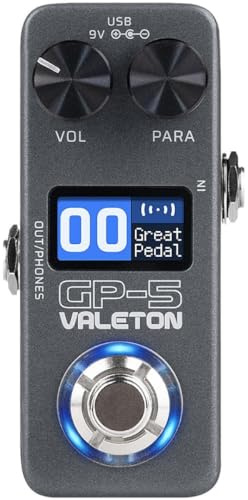Valeton Processore multi-effetti compatto GP-5 - SnapTone e caricatore IR, oltre 100 effetti, Bluetooth, interfaccia audio USB