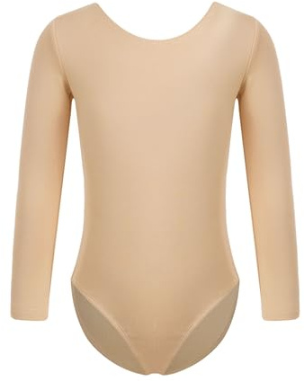 Sinleey Balettandräkt för flickor, barn, klassisk balett, fodrad med fleece, långa ärmar, varm body, vinter, träningsoverall, danskläder